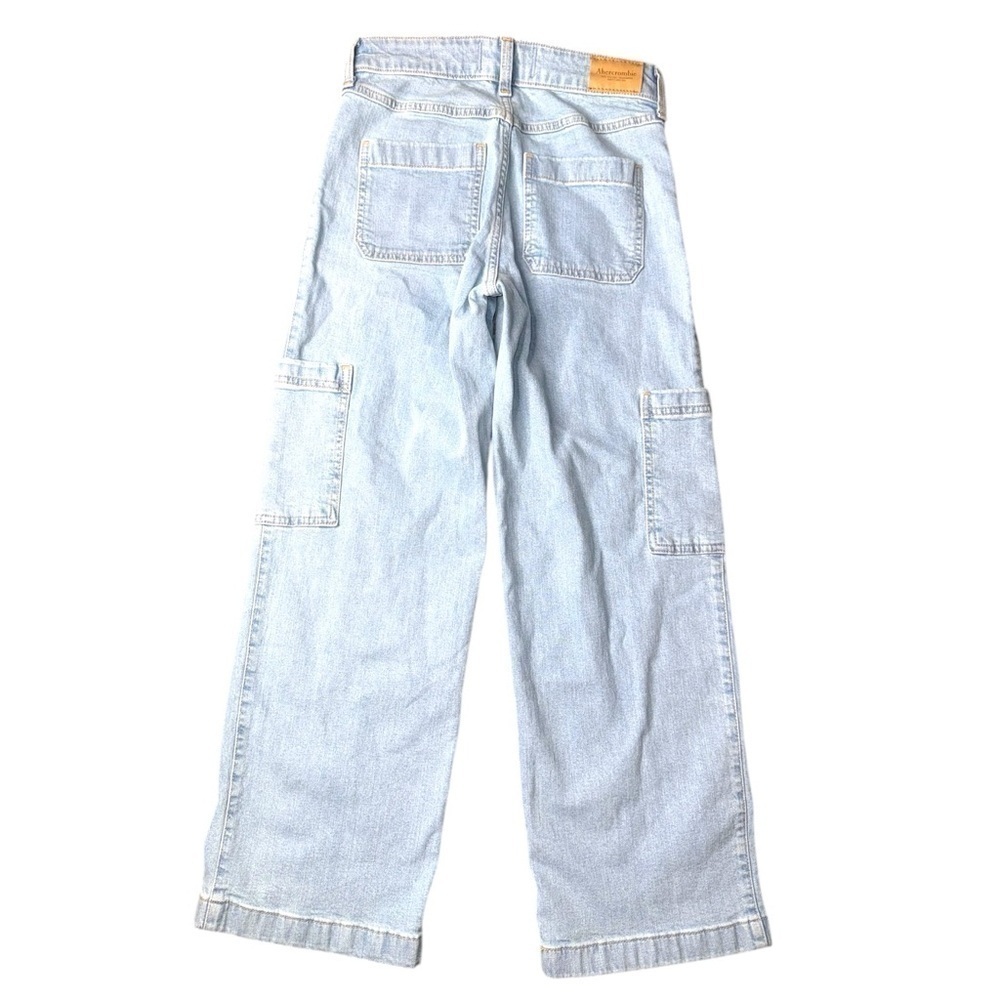 New Abercrombie kids  Wide Leg High Rise Light Wash 13/14 26 - Picture 9 of 13